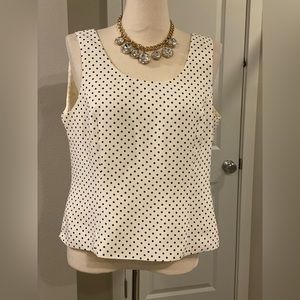 Kasper polka dot top size 16